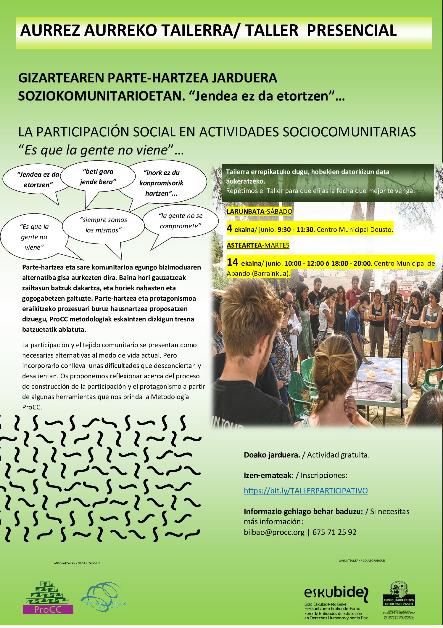 Taller La participación social en actividades sociocomunitarias
